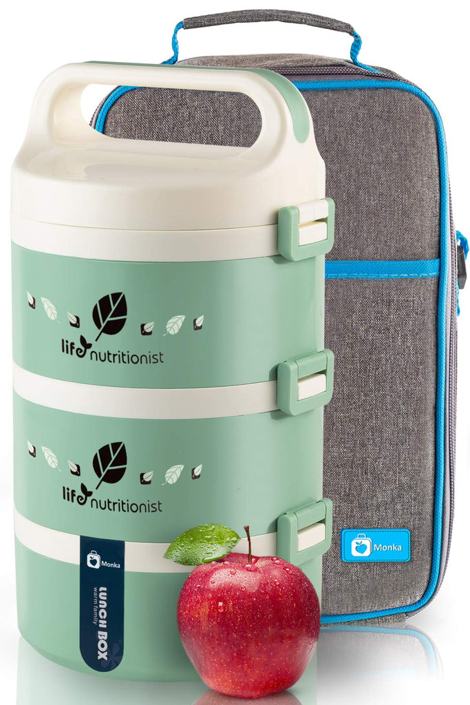Bento Lunch Box Stackable Stainless Steel Thermal (3-Tier)